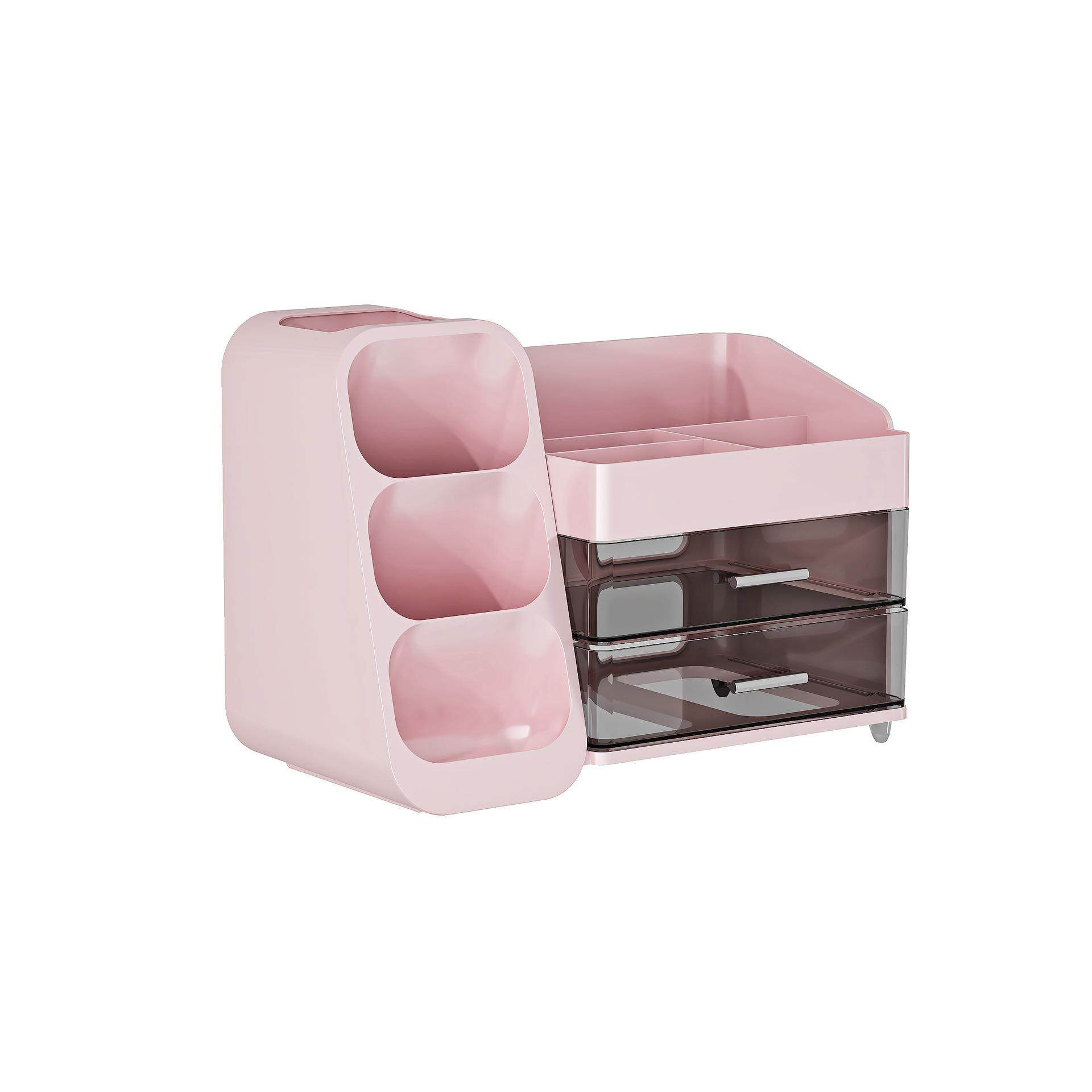 斜插方便拿T取JG8076化妆妆品收纳一体梳台收纳盒高级感奢轻PE塑,收纳整理,化妆刷收纳盒/桶,淘宝优惠券,粉丝福利购,淘宝优惠卷