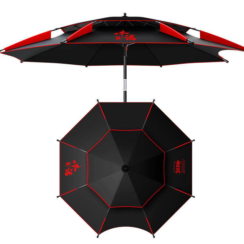 钓伞鱼2伞万向大钓202新款暴防雨伞钓鱼专用拐杖伞BENNUODS户外遮