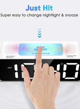 2CX2020S-200SDRB屏大声音振动盲人闹钟大15种屏色，工G厂直销