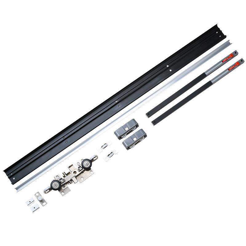 幽灵门五金配件隐形无轨道平移隐藏承重80kg木门铝框双向缓冲推拉