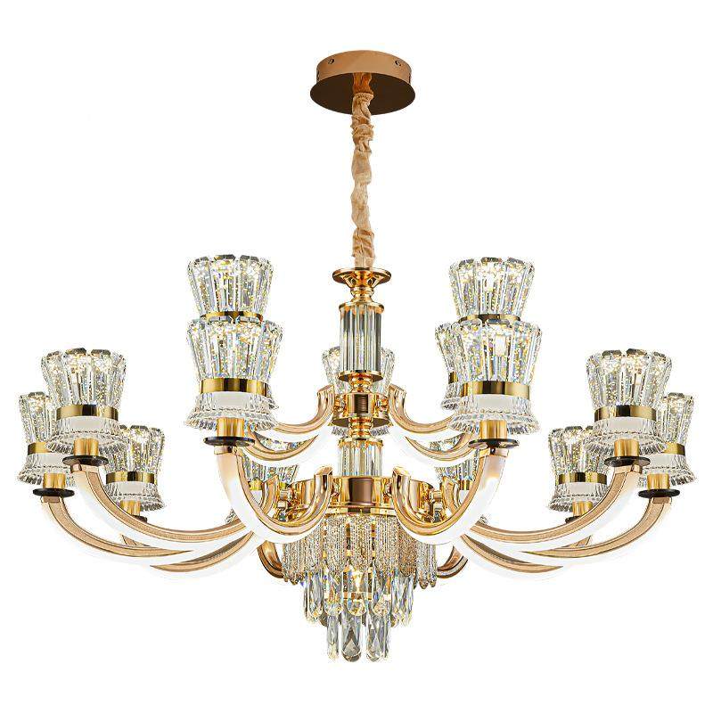 2大024年新款水晶吊灯客厅轻奢主灯欧式奢华大219灯气光臂发灯,家装灯饰光源,智能吊灯,淘宝优惠券,粉丝福利购,淘宝优惠卷