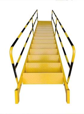 坑基斜基梯钢结构斜梯上下安全楼梯直梯建筑施爬工坑LBU梯防护斜