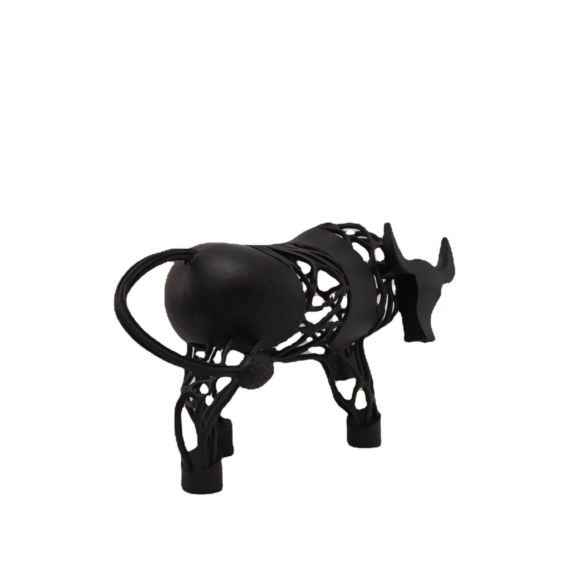 欧式极简创意金属动物摆件样板房电视柜茶几家居客厅装饰品摆设