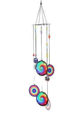 欧创意HNA花铁印片金属风风铃挂饰家美居庭院户外水装饰节日礼品