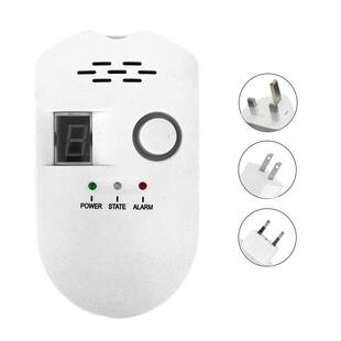 规三角电源头数插显可燃气警器英|煤气探r测器BRJ-502Gasalam英规