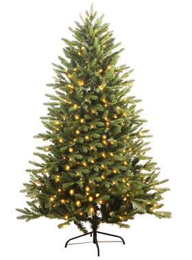 E带发光圣诞树家用绿色豪华PVPE混合带尖C灯混P合立体三叉头圣诞