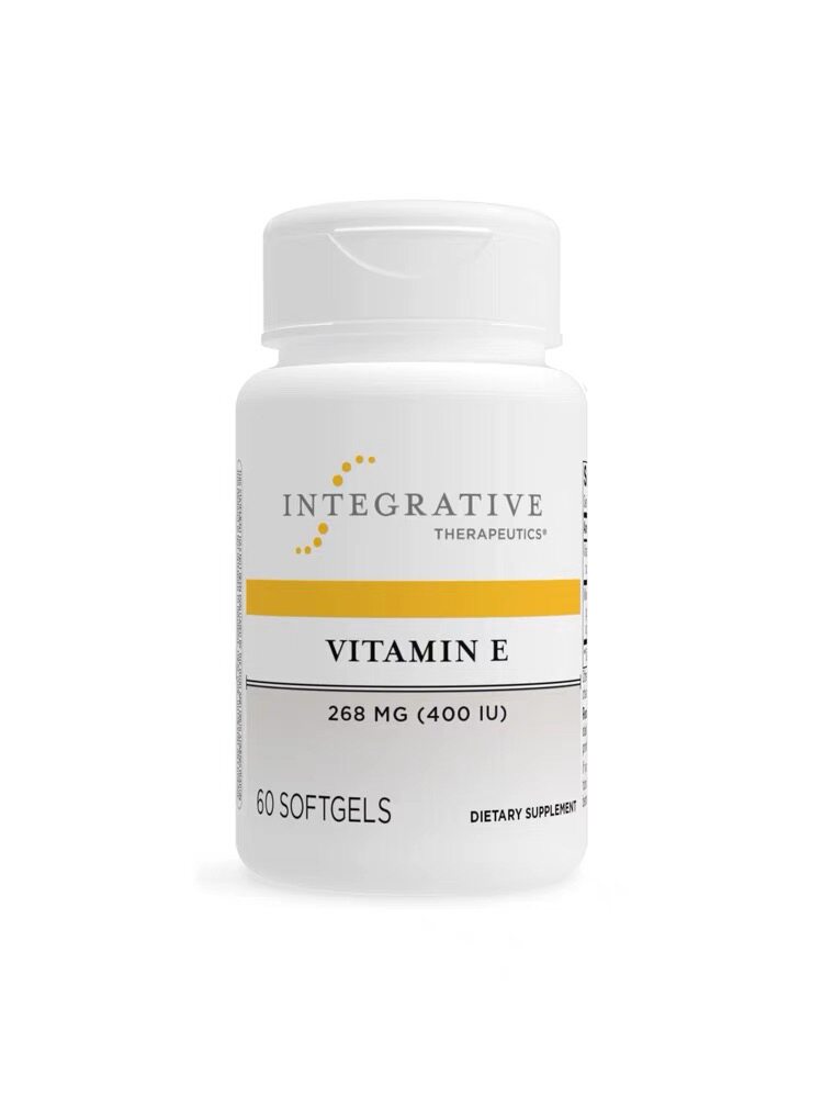 美国原装进口Integrative维生素E生育酚软胶囊60粒补充维生素E