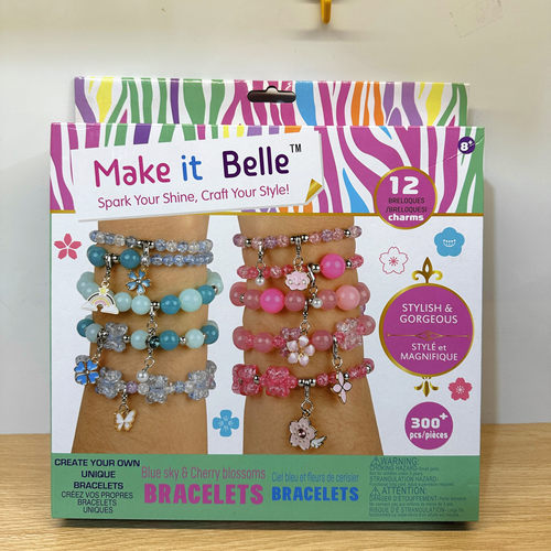 Make it Belle儿童DIY串珠手链套装手工益智玩具女孩生日礼物饰品