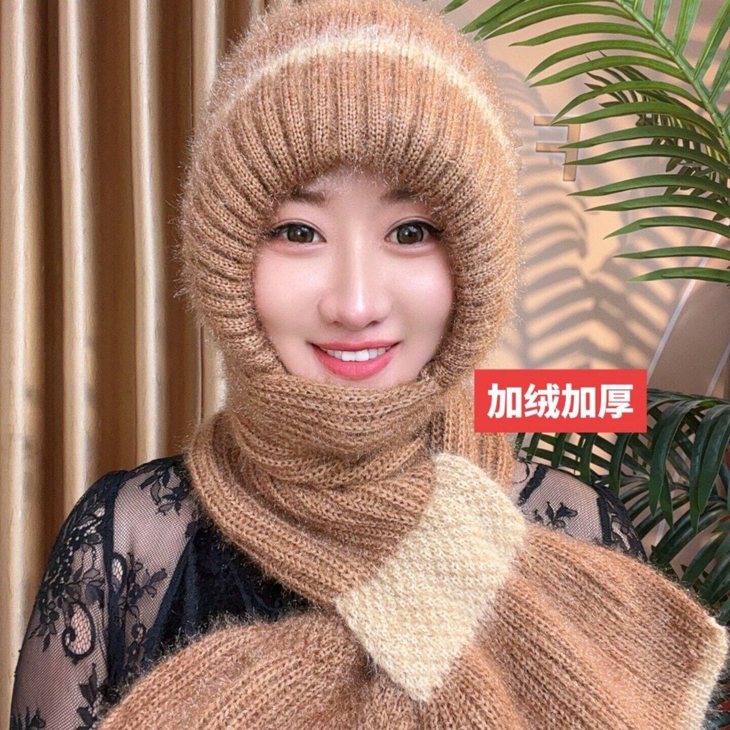 秋冬新款针织保暖一体风