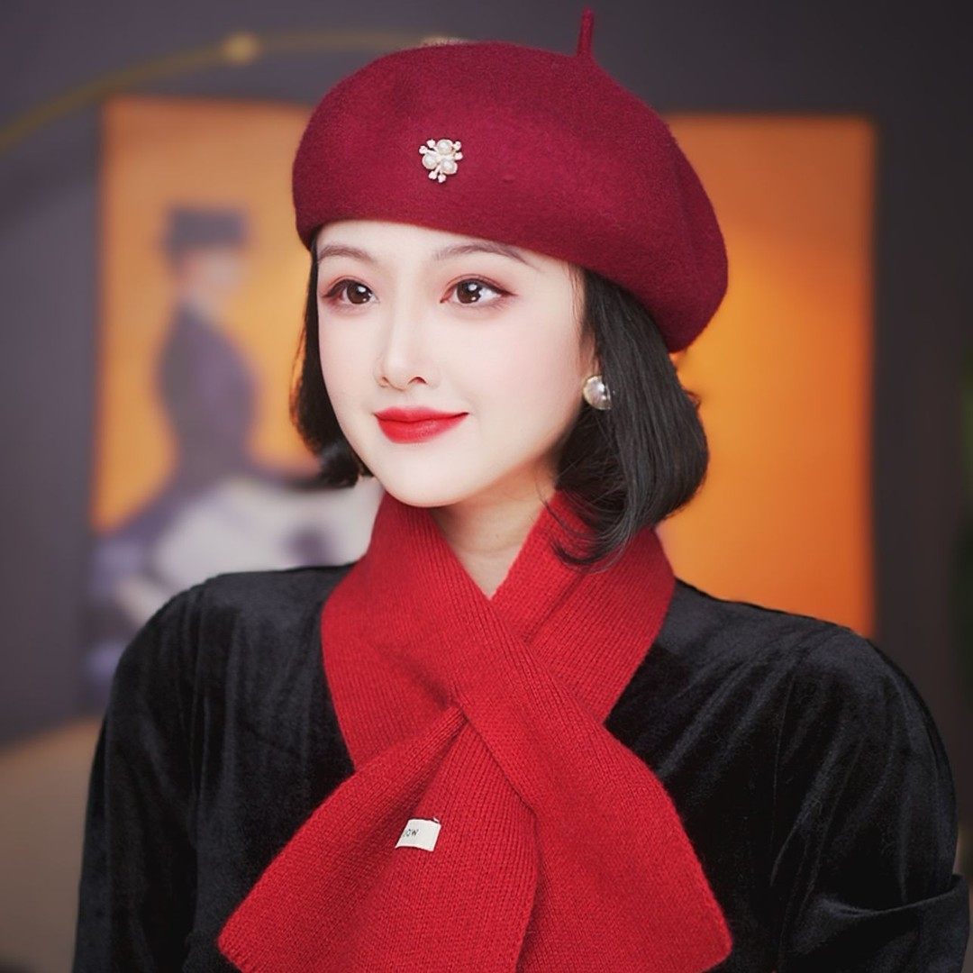 2025秋冬新款韩版羊毛混纺针织围巾百搭气质护颈保暖加厚围脖领巾