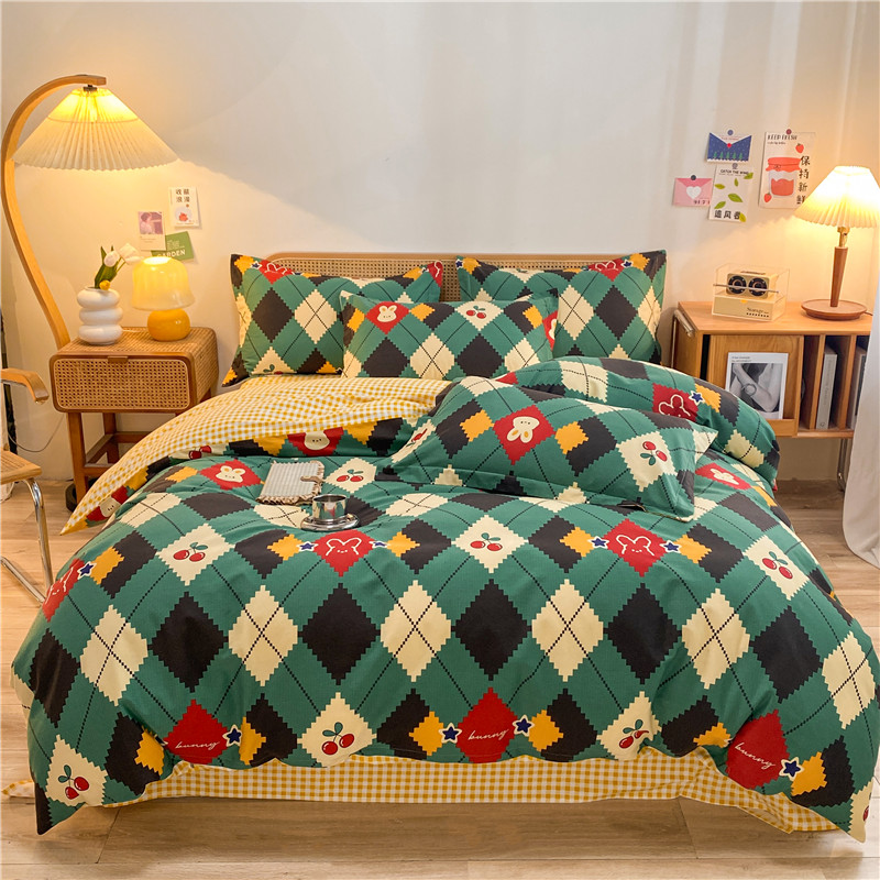 纯棉北欧条纹加厚全棉四件套