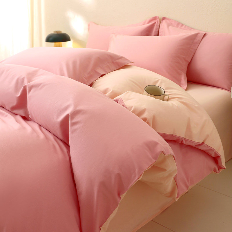 纯棉四件套100全棉裸睡床上用品高端大气简约1.5m床笠双人1.8米床