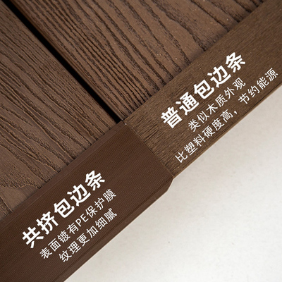 户外木塑地板包边条 L型直角阳角共挤塑木防腐封边装饰收边压条