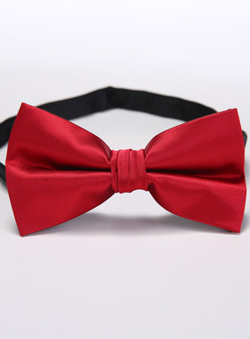 领结男结婚新郎伴郎红色黑色正装高档蝴蝶结西服衬衫宴会英伦时尚