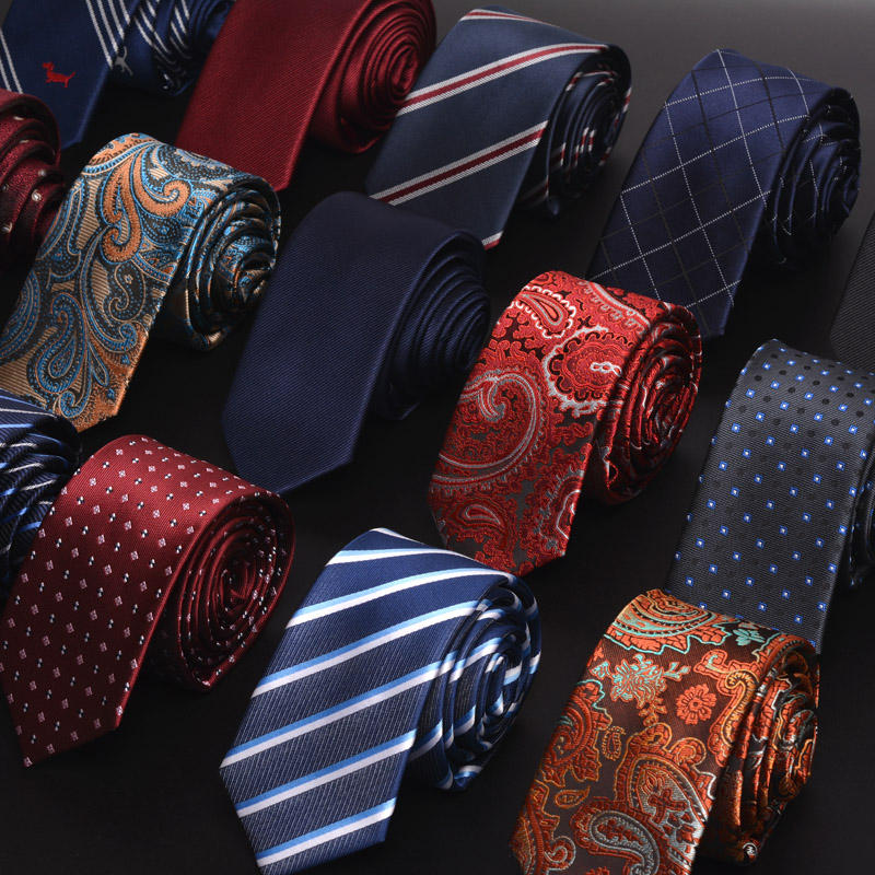 窄版男潮6公分手打领带