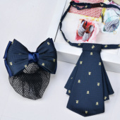 衬衫 领带男拉链女头花套装 银行领结免打结免系工装 职业经理上班用