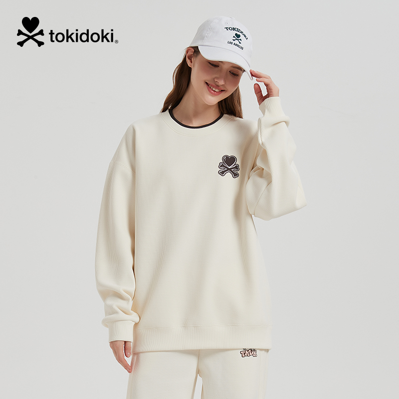 tokidoki淘奇多奇双层圆领雪尼尔卫衣2024新款秋冬男女同款情侣