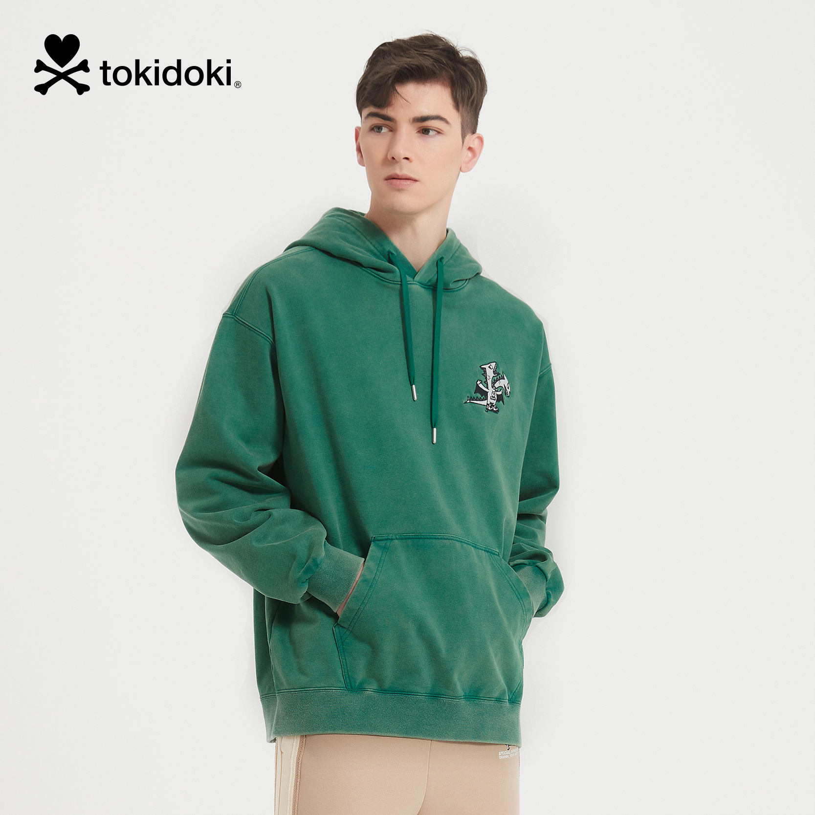 tokidoki宽松街头风渐变连帽卫衣