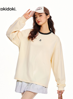 tokidoki潮牌2025春季新款基础圆领长袖T恤男女同款情侣上衣