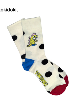 tokidoki2025冬季新款童趣花纹中筒袜男女同款成人袜子撞色款