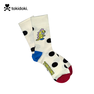 tokidoki2025冬季新款童趣花纹中筒袜男女同款成人袜子撞色款