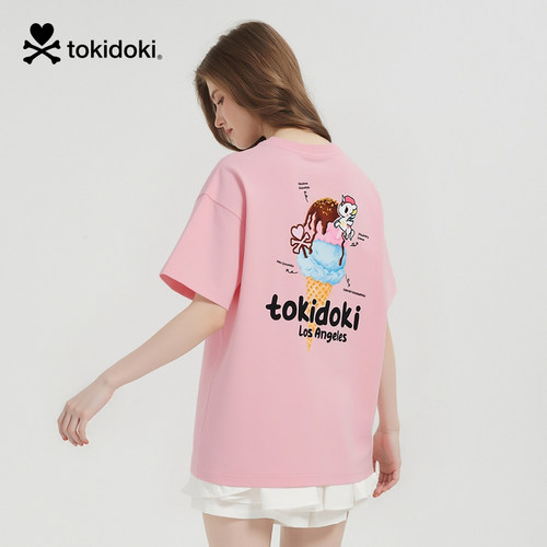 tokidoki2025夏季新款冰淇淋印花短袖T恤男女同款情侣上衣
