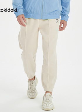 tokidoki美式雪尼尔休闲裤秋冬季宽松卫裤高街潮牌束脚裤