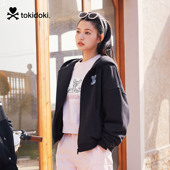 新款 tokidoki女装 2024春季 拉链连帽休闲百搭显瘦气质短外套潮
