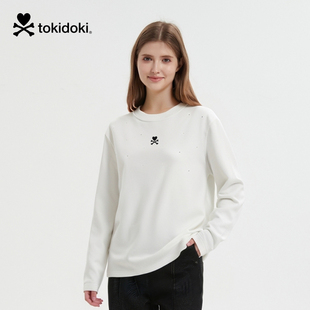 tokidoki2025秋季新款圆领宽松长袖T恤男女同款情侣上衣打底