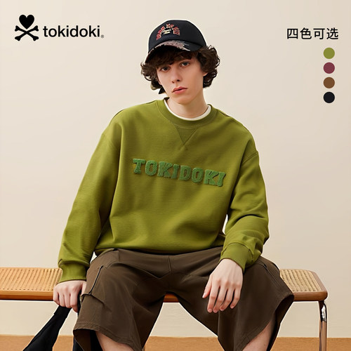 tokidoki/淘奇多奇tokidoki潮牌牙刷绣基础圆领卫衣男女同款上衣