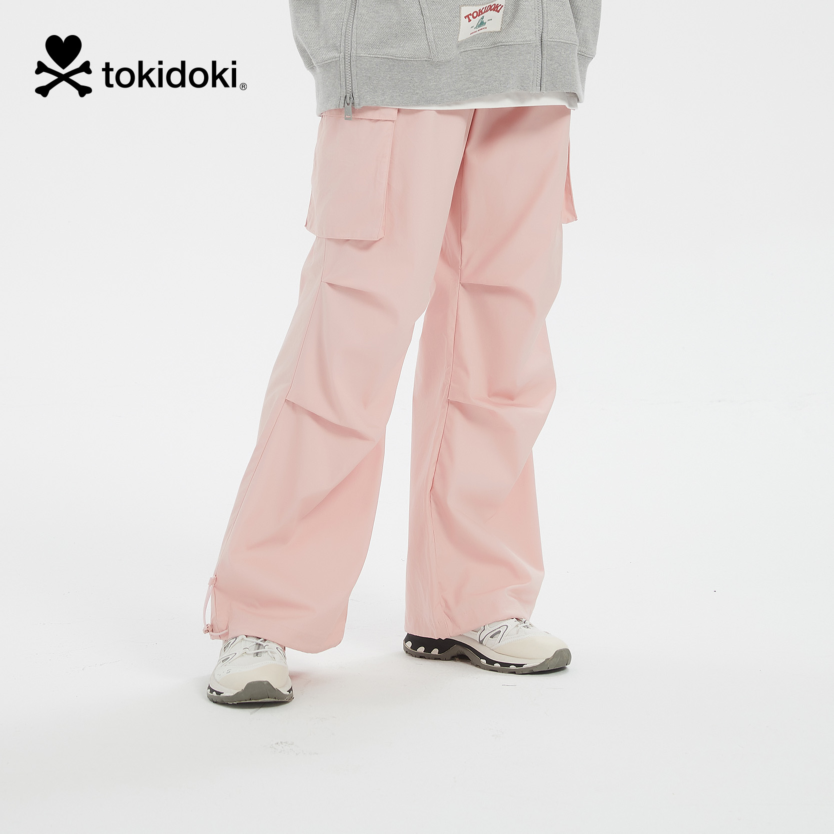 高腰工装风tokidoki长裤街头潮流