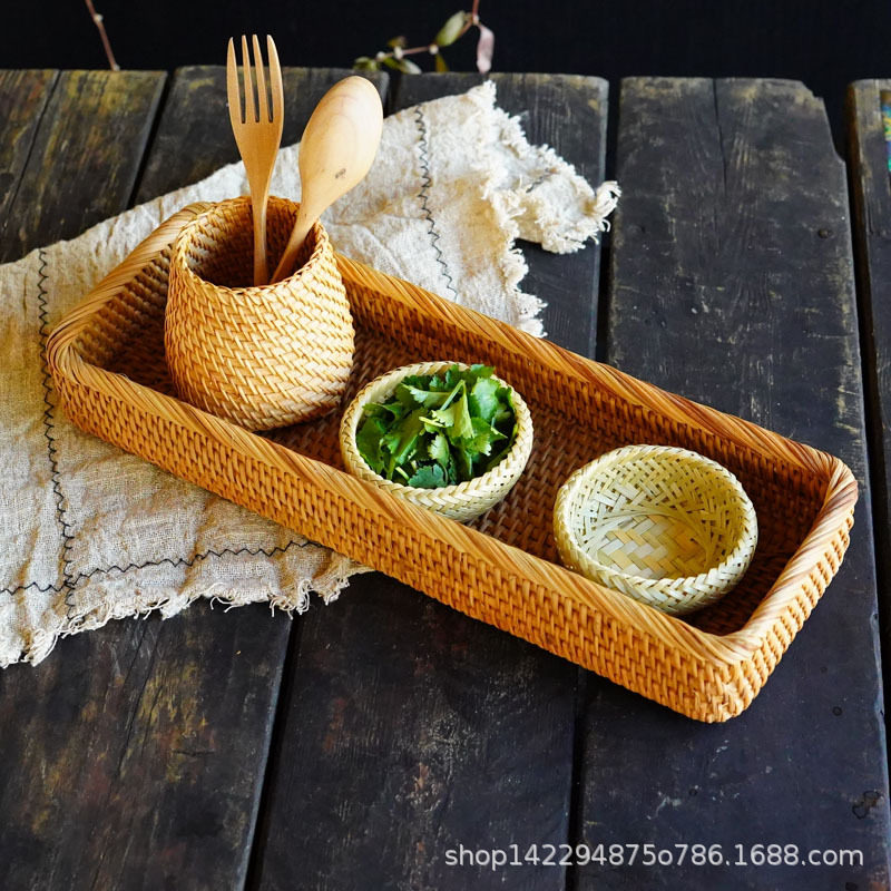 围炉煮茶托盘藤编干果盘点心水果收纳盒糖果零食摆放茶点盘筷子,餐饮具,餐用托盘,淘宝优惠券,粉丝福利购,淘宝优惠卷