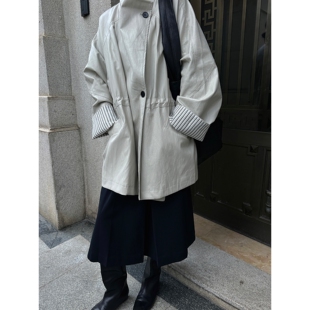 Textile Song 复古文艺风气质流行风衣高级设计感宽松休闲外套女