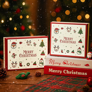 圣诞节礼盒空盒2025年圣诞礼物盒袜子围巾礼品盒帽子化妆品包装盒