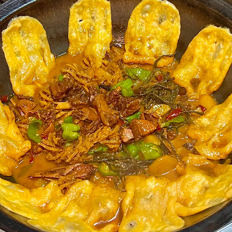 手工地锅鸡饼玉米锅饼