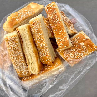 烤排山特产东素排火烧千层饼酥软烧饼手工自制早餐主食儿童馍馒头