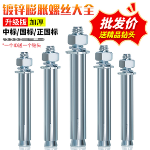 整箱批发镀锌加长超长金属铁膨胀螺丝大全拉爆M6M8M10M12M16M20mm