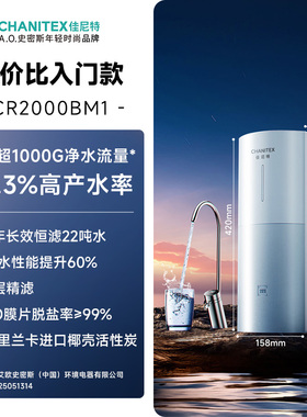 AO史密斯佳尼特厨下大流量家用直饮净水器升级蓝鲸2.0CR2000BM1