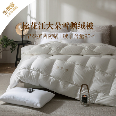 乐优家95%绒子羽绒被松花江大朵雪鹅绒春秋被冬被子被芯恒温保暖