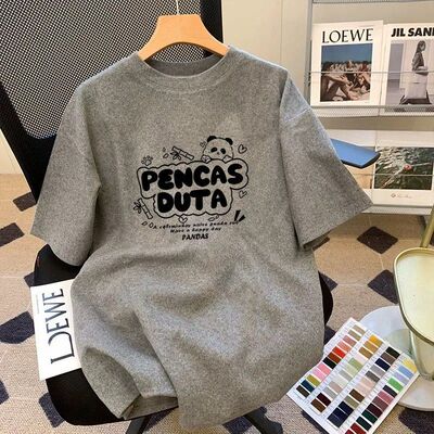 奥特莱斯~品牌折扣外贸专柜撤回2026男女印花小众短袖t恤ins上衣