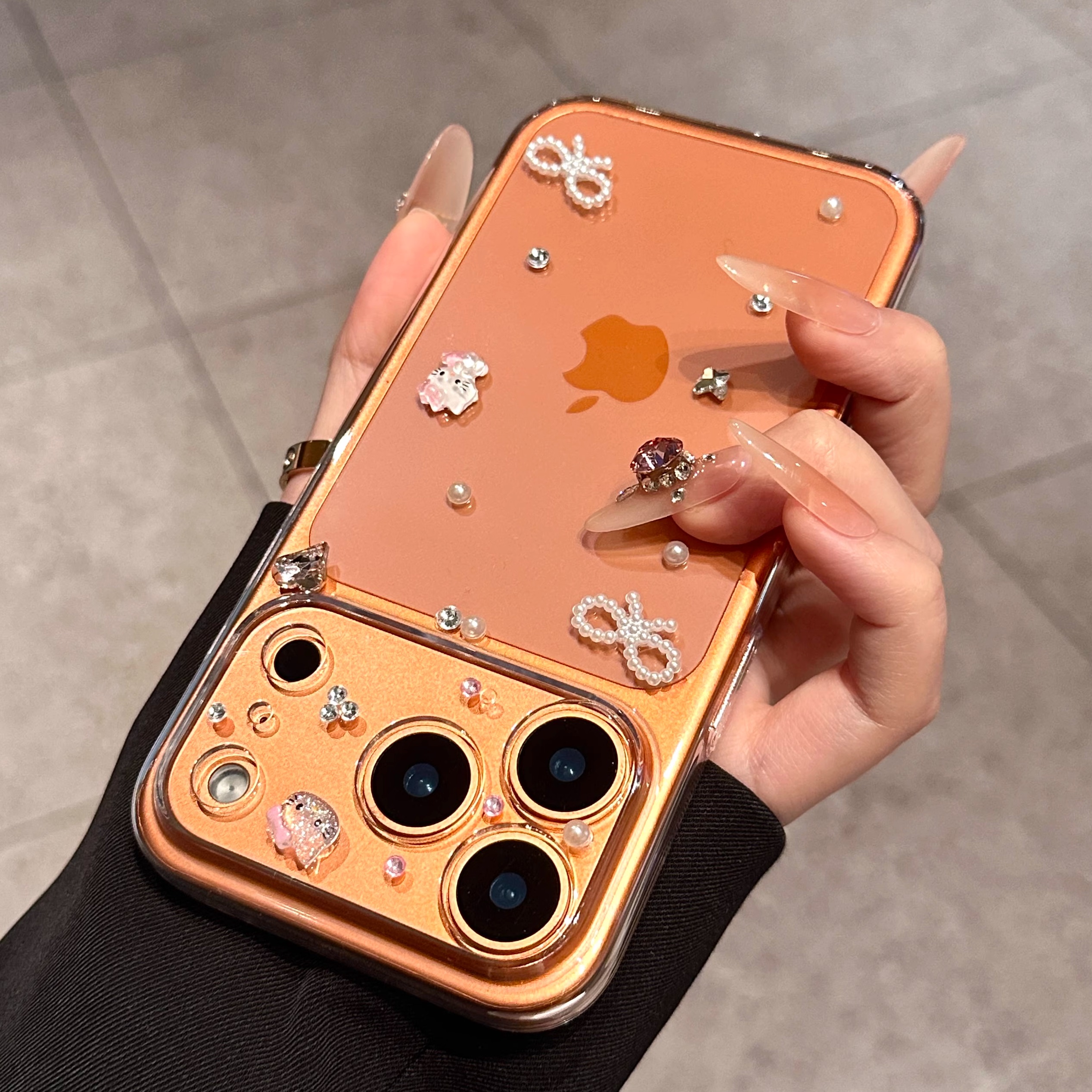 适用苹果17promax手机壳新款iPhone16pro立体kitty猫贴件15高级感ip镜头全包防摔14p透明好看13pm小众女款ins