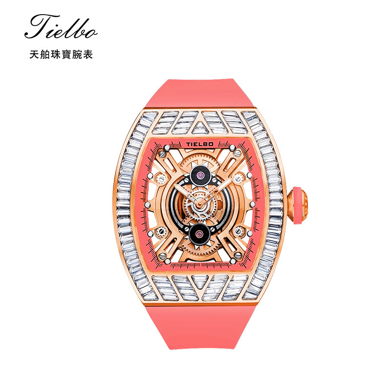 天舶TIELBO防水镂空石英女士手表
