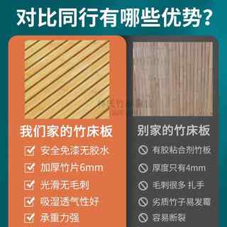 折叠竹床板加厚硬床垫护腰床板防潮厚竹凉席单双人实木床板