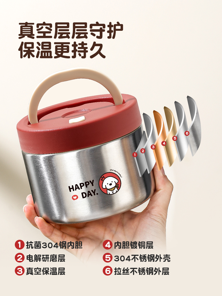 真空不锈钢保温饭盒桶超长24小时上班族带饭提桶2025新款便当餐盒
