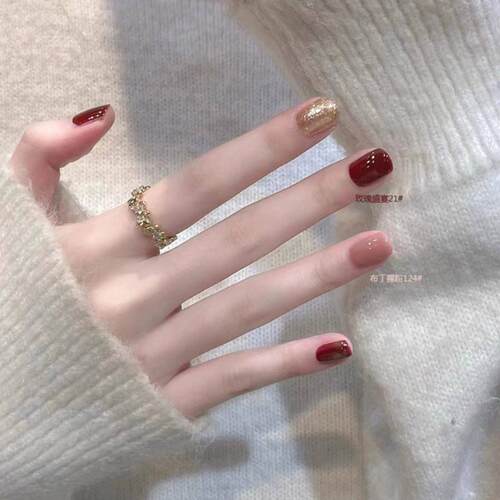 纯手工穿戴美甲送工具包