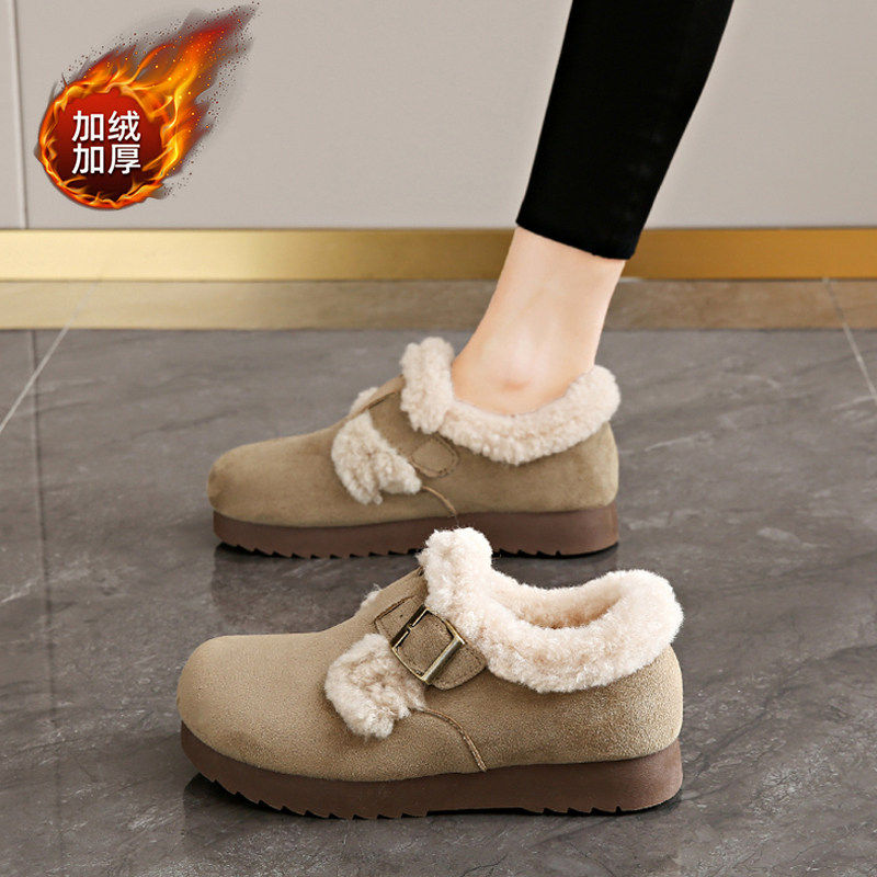 雪地靴女2026新款冬季加绒保暖毛毛棉鞋真皮厚底勃肯鞋全包豆豆鞋,女鞋,勃肯鞋/软木鞋,淘宝优惠券,粉丝福利购,淘宝优惠卷