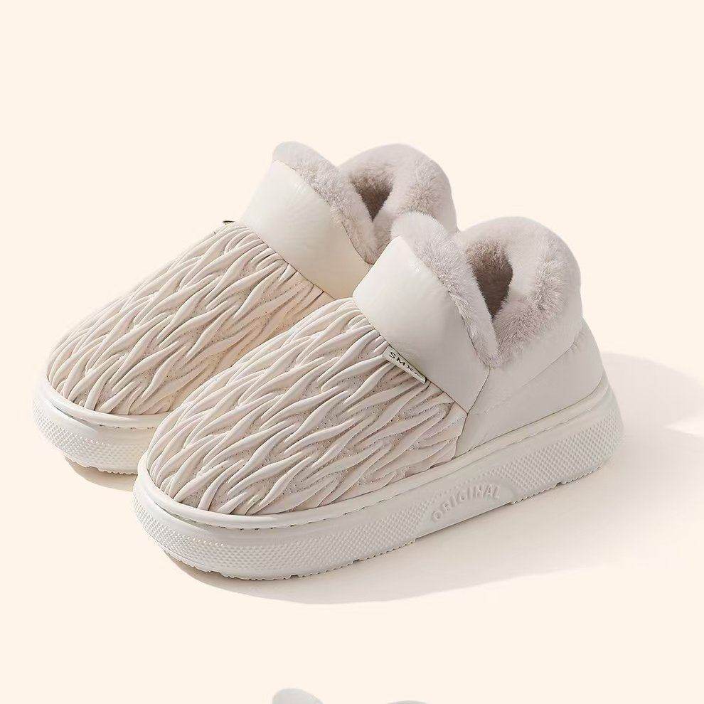 加绒保暖御寒厚底防水棉拖鞋2026春季户外时尚加厚情侣百搭雪地靴,女鞋,棉鞋,淘宝优惠券,粉丝福利购,淘宝优惠卷