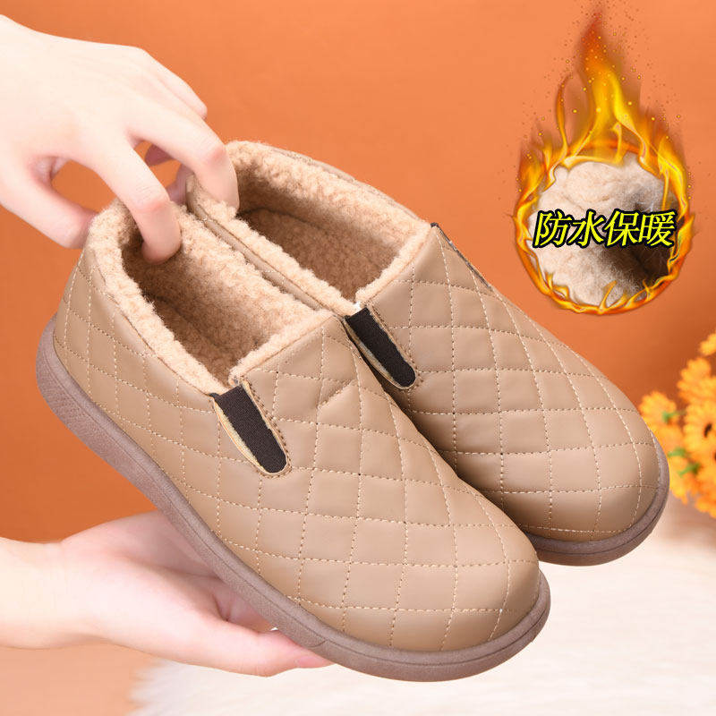 女款加绒时尚妈妈鞋厚底外穿一脚蹬平底豆豆鞋2026新款冬季二棉鞋,女鞋,勃肯鞋/软木鞋,淘宝优惠券,粉丝福利购,淘宝优惠卷