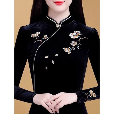 加绒加厚百搭打底衫收腰显瘦上衣