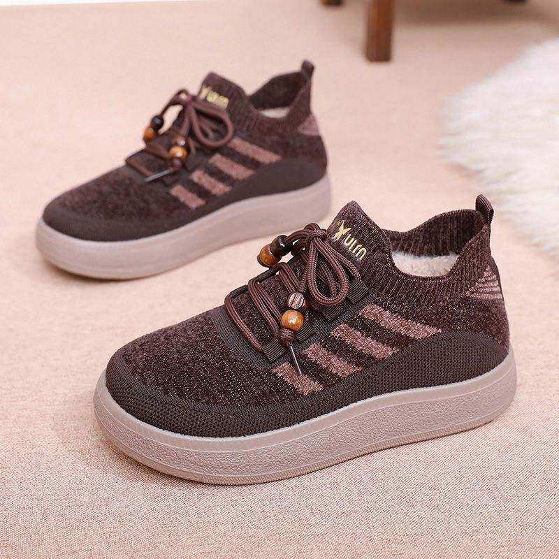 软底防滑一脚蹬妈妈鞋冬季百搭时尚新款布鞋加绒厚底保暖休闲棉鞋,女鞋,勃肯鞋/软木鞋,淘宝优惠券,粉丝福利购,淘宝优惠卷